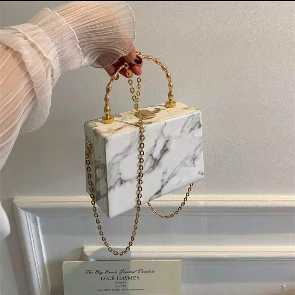 Factory fashion simple box young females handbag